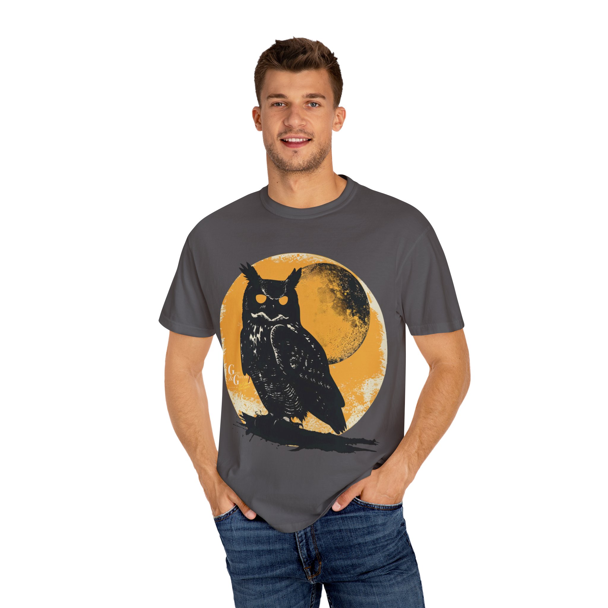 Moonlit Sentinel – Full Front Graphic Tee - Image 32