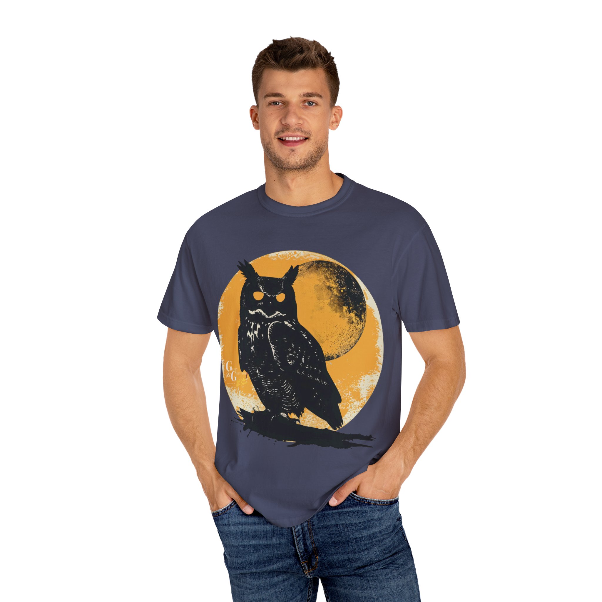 Moonlit Sentinel – Full Front Graphic Tee - Image 28